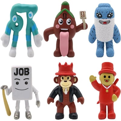 9cm Nieuw Steal a Brainrot Spel Nr.9 Huis Figuur 6 Stuks/Set Decoratie Collectie Verjaardagscadeaus Speelgoed voor Kinderen Halloween Kerst brown