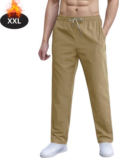 Livano Trainingsbroek Heren - Sportbroek - Trainingsbroek Lang - Trainingspak - Sportkleding - Khaki - XXL