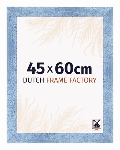 Fotolijst 45x60 cm - MDF - Helder Blauw Geveegd - Praag