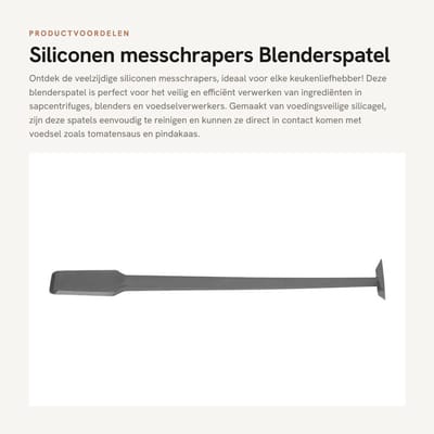 Dailygoods- Messchraper Thermisch Bestendig - Siliconen Blenderspatel - Universeel Accessoire - 36 cm Lang - Veilig in Gebruik - Voedingskwaliteit Silicagel