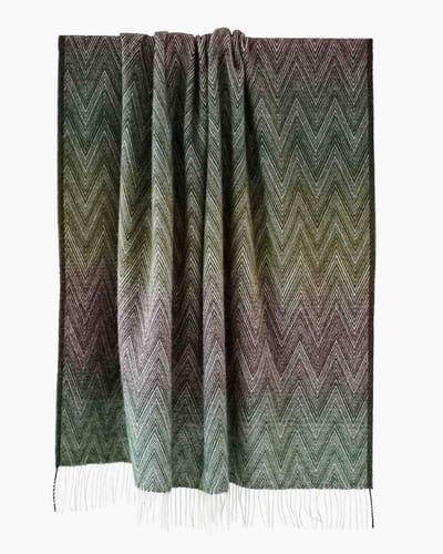 MoST - Wollen plaid Manoria Foresta - 100% Nieuw-Zeelandse wol - 140 x 200 cm - multicolor groen