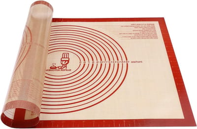Extra Grote Bakmat - Antiaanbak Rolmat voor Deeg, Herbruikbare Silicone Baktool voor Brood, Pizza en Koekjes, BPA-vrij (Rood, 71 x 51 cm)