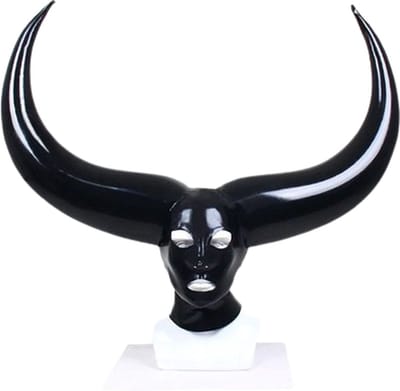 Demonen Masker - 100% Latex - Rollenspel - BDSM - Zwart