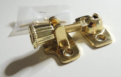Raamgrendel - Kiepvenster Sluiting - Kozijn Beveiligen - Verstelbare Arm - 45 mm - Messing