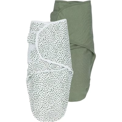 Meyco Baby Cheetah/Uni swaddlemeyco inbakerdoek - 2-pack - forest green - 0-3 maanden - 1.0 TOG