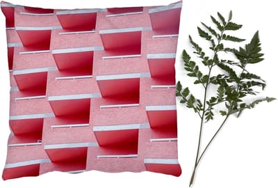 Sierkussens - Kussentjes Woonkamer - 45x45 cm - Roze - Balkon - Zomer - Architectuur