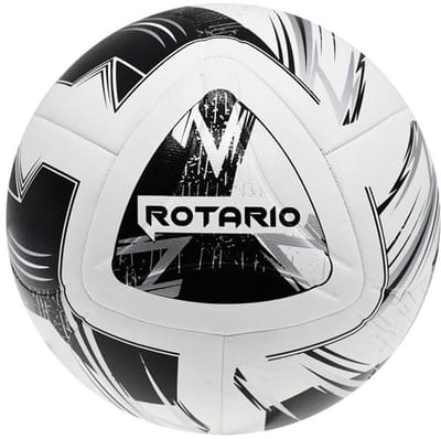 Precision voetbal FIFA Quality Rotario - maat 5 - zwart/wit/zilver