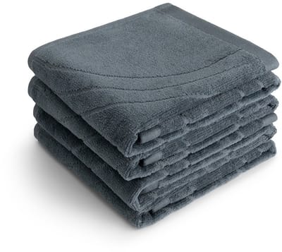 Yumeko gastendoekjes velours pebble blauw 30x50 - 4 st - Biologisch & ecologisch