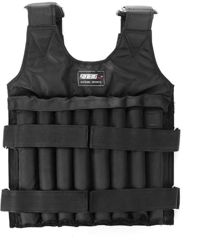 Durable Weighted Vest 20/50kg Adjustable Weight Training Suit Exercise Vest Empty Bag Fitness Running Vest