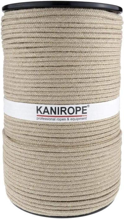 Henneptouw Gevlochten - Natuurlijk Koord - Decoratief Gebruik - 16-voudig Gevlochten - 6mm 300m - Natuurlijk