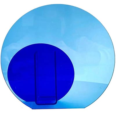 Vase Acrylique Néon Facile à Nettoyer Vase Floral Géométrique Acrylique Tendance pour Décoration Intérieure Major and Minor Circle blue