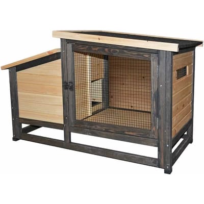 duvoplus - Woodland Design - Bunny Barnette - Houten Konijnenhok - FSC Hout - 111x55x68cm