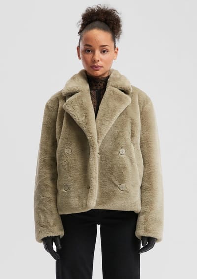 Q/S designed by - Dames jas - Maat XS - Vrouwen - Khaki - voering
