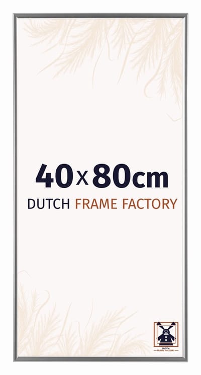 Fotolijst 40x80 cm - Kunststof - Zilver Hoogglans - Easy