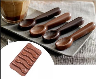 Chocolade Lepel - Siliconen vorm voor ijsblokjes chocolade fondant