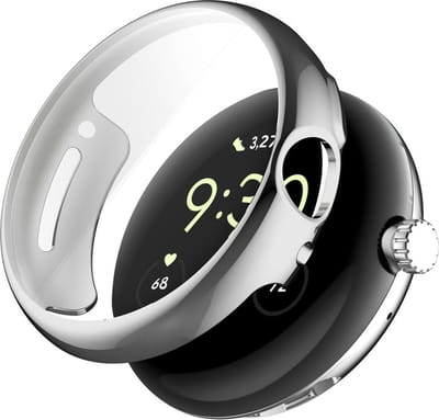 Watch case screenprotector - hoesje - geschikt voor Google Pixel Watch 2 - zilver