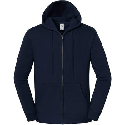 Fruit of the Loom Unisex Volwassen Iconic Premium Volle Rits Hoodie (Diep Navy)