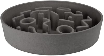 District 70 Bamboo Dog Slow Feeder - Hondenvoerbak - Ø28 cm Grijs