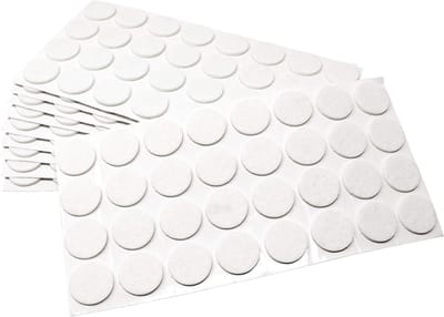 Zelfklevende Viltglijders - Meubelbeschermers - Vloeren Beschermen - 3.5mm Dik Vilt - 320 Stuks Ø 26mm - Wit