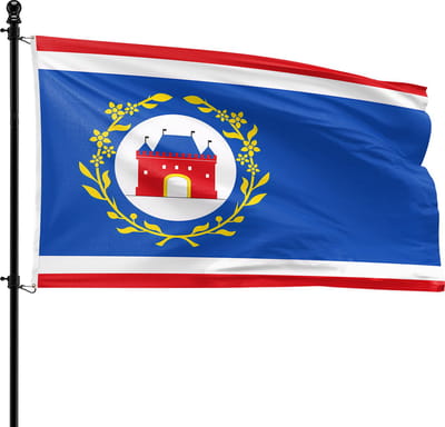 VlagDirect - Elburg vlag - Gemeente Elburg vlag - 90 x 150 cm.