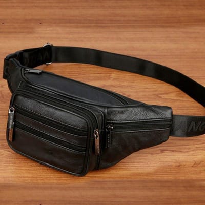 Heuptas Bouwplaats Slijtvast Taille Anti-diefstal Mobiele Telefoon Tas Grote Capaciteit Crossbody Schoudertas zwart