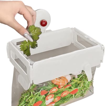 Afvalzakhouder Kast - Opvouwbare Standaard - Keuken Opruimen - Draagbaar Aanpasbaar - 18.5x12.5 cm