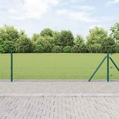 Gelaste Draadomheining - Stalen Hekwerk Tuin - Perceel Beveiligen - Inclusief Muurankers - 0.6 x 10 m - Groen