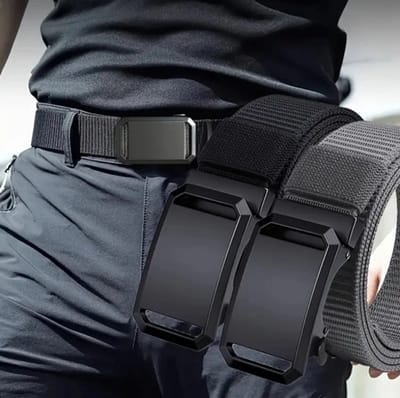 Nieuwe Automatische Gespriem Canvas Tactische Werkkleding Outdoor Trainingsbroekriem voor Heren – Militaire Stijl Casual en Duurzaam