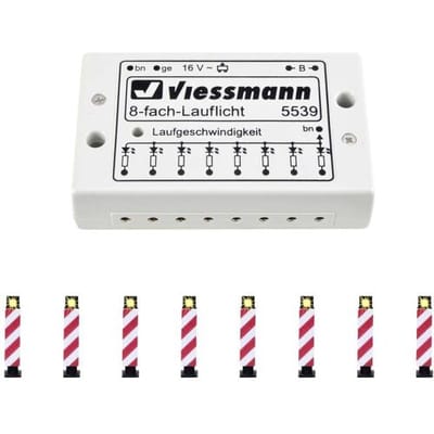 Viessmann Modelltechnik 5040 H0 Set van 8 stuks Waarschuwingspaal Met knipperschakeling Functioneel model