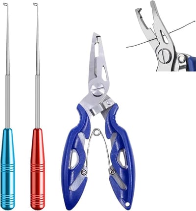 Multifunctionele Visgereedschap Set met Haakverwijderaar en Pliers voor Vissen, Rvs, Draagbaar en Efficiënt