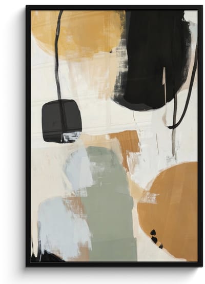 Poster in lijst - Fotolijst 80x120 cm - Posters - Paint - Abstract - Kleuren - Posterlijst zwart - Decoratie - Wanddecoratie woonkamer - Muurdecoratie slaapkamer