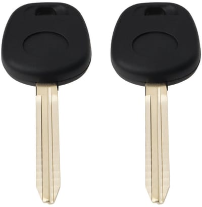 Dailygoods- Blanco Sleutels Set van 2 - Chiploos Ontwerp - Compatibel met Toyota - Reserve/Vervangingssleutel - Professioneel te Snijden - OEM 90999-00199 - Reservesleutel