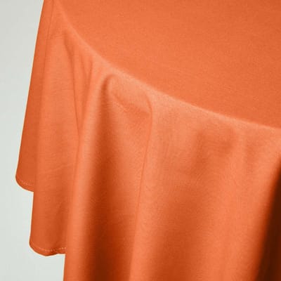 Homescapes rond tafelkleed terracotta - 178 cm, 100% katoen