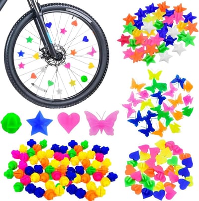 120 Stuks Kleurrijke Fietsspaak Decoraties voor Kinderfietsen - Diverse Stijlen