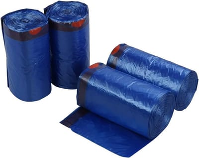 Vuilniszakken - Prullenbakzakken - Huishoudelijk Afval - Met Trekband Sluiting - 5 Gallon - Blauw
