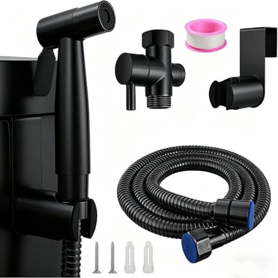 Dailygoods - Bidet Handdouche Toiletset met Roestvrijstalen Sproeier en T-adapter