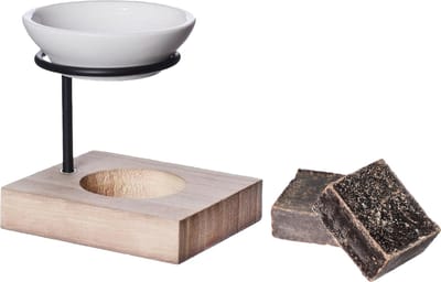 Ideas4seasons Amberblokjes/geurblokjes cadeauset - musk geur - inclusief geurbrander