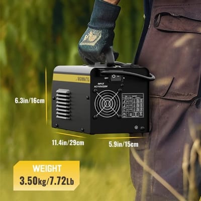 3 In 1 - Semi-automatisch Lasmachine - Lasmachine - Lasapparaat - Digitaal Inverterlassen - Draagbare MIG-lasser - AC 110V - 50/60Hz - MIG - MMA - Lift TIG - IGBT - Zwart