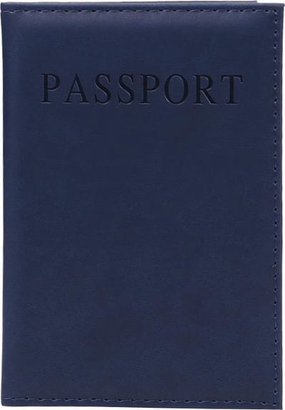KELERINO. Paspoort Hoes - Paspoort Houder - Leer - Donker Blauw