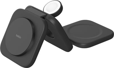 Belkin 3-in-1 Magnetisch Draadloos Reislaadstation met Qi2 15W - Zwart