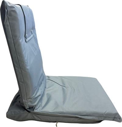 Robuuste XL Backjack Meditatiestoel Inklapbaar – Oxfordstof - Grijs - Afmeting: 45x45 cm, hoogte 56 cm