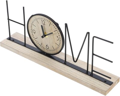 Daity Een tafelklok in vintage-stijl – een perfect decoratief item voor in huis - ideaal voor klassieke slaapkamers - woonkamers en bureaus op kantoor (zwart).