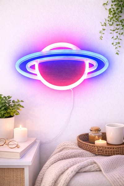 Afecto LED Verlichting Planet Led Neon verlichting - 5V Dimbare USB - Neon licht - Wanddecoratie voor Tieners, Meisjes, Jongens, Kind Slaapkamer