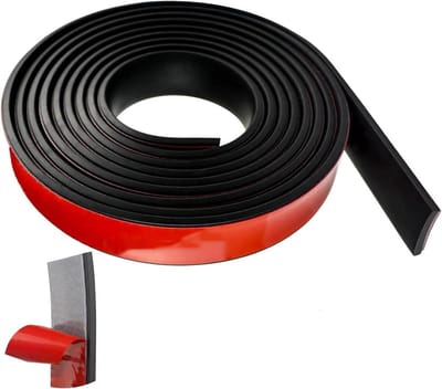 Dailygoods- Rubberen Strips Zelfklevend - 50 mm x 1,5 mm x 3000 mm - EPDM - Afdichtstrip Douchedeur - Vloerbedekking - Isolatie