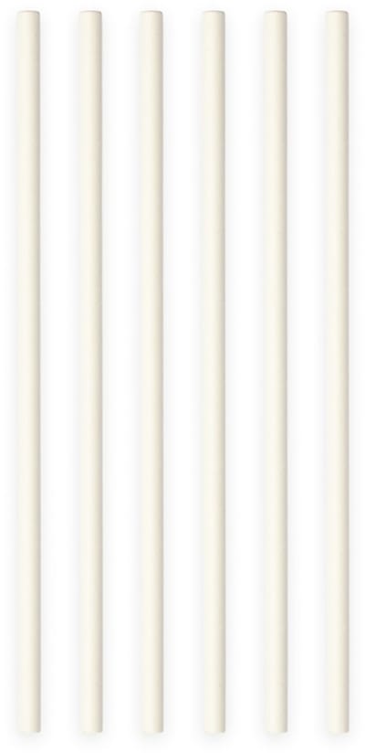 40 Papieren Rietjes Effen Wit - 6mm x 197mm - Set van 2 Pakjes (40 stuks) - Bruiloft, chique borrel & catering drinkrietjes