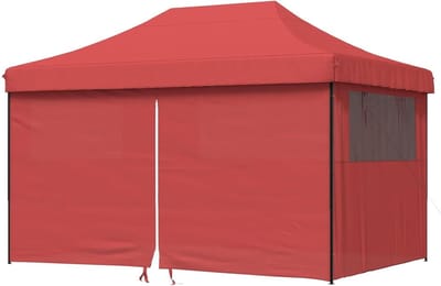 Pop-up tuintent - Partytent Paviljoen - Feestelijke Bijeenkomsten - Snelle Opbouw - 292x440x315 cm - Bordeauxrood