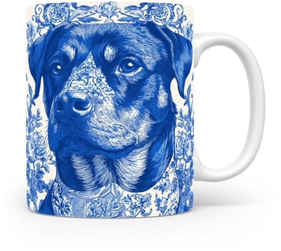 Mok Rottweiler Beker voor koffie of tas voor thee, cadeau voor dierenliefhebbers, moeder, vader, collega, vriend, vriendin, kantoor, opa, oma, hond, kerst, sinterklaas, verjaardag