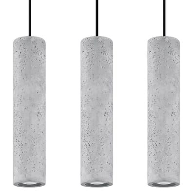 Sollux Lighting Hanglamp Luvo - GU10 - grijs - concreet - 90x45x6cm