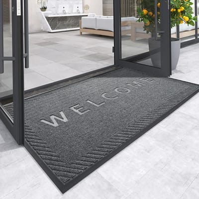 Tapis d'entrée nordique moderne simple antidérapant résistant à l'usure facile à nettoyer tapis d'entrée domestique porte d'entrée porte 60*90cm gray