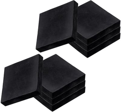 Rubberen Trillingsdempers - Antivibratie Kussens - Apparaten Stabiliseren - Hoge Draagkracht - 50 x 50 x 10 mm - Zwart
